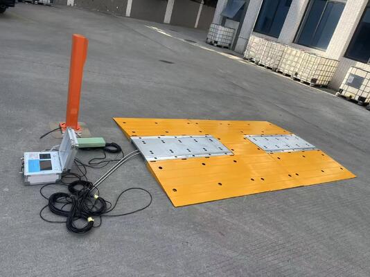 Escala portátil de ejes con indicadores integrados para la pesaje de vehículos
